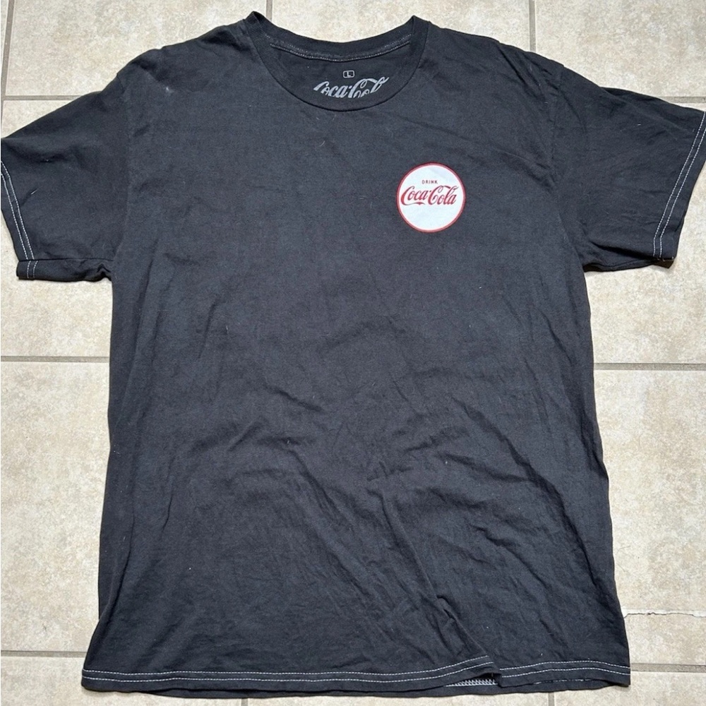 Vintage Coca-Cola Cowboy Shirt Men Size L Black